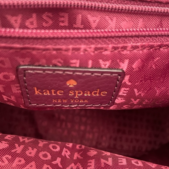 Kate Spade Small Breezy Mulberry Street Backpack Burgundy / Purple - Picture 6 of 16